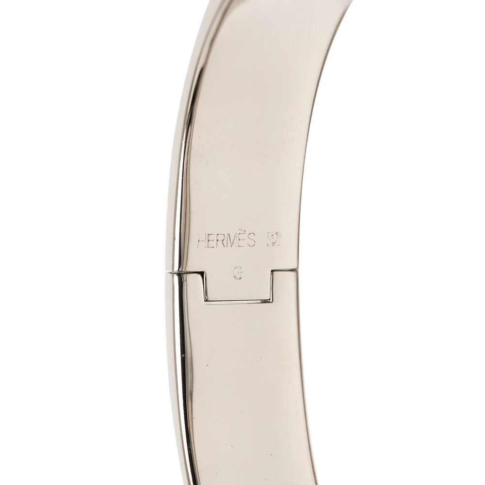 Pre-Loved Hermes Narrow Enamel Clic H Bracelet TGM - Picture 4 of 4